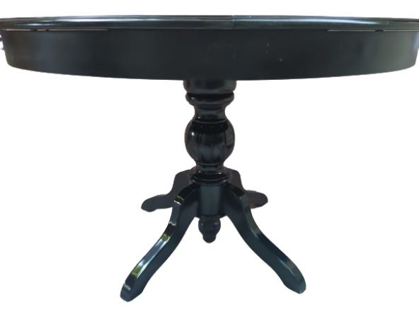 Masa Baba 19408 Klasik MDF açılır tabla Ihlamur Aslan ayak Parlak Siyah El Yapım - Resim 4