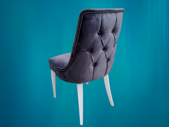 Masa-Sandalye 19429 PAPEL Model Kayın MUZ Ayak Ort Otr Kapitone Lake beyaz Elyapı - Resim 5