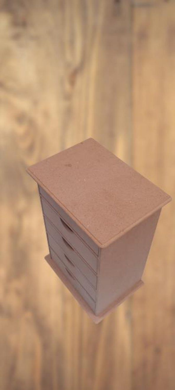 Hobi 90038 Dekoratif Takı Şifonyeri 5 Çekmece Model  HAM Ahşap MDF El yapımı - 4