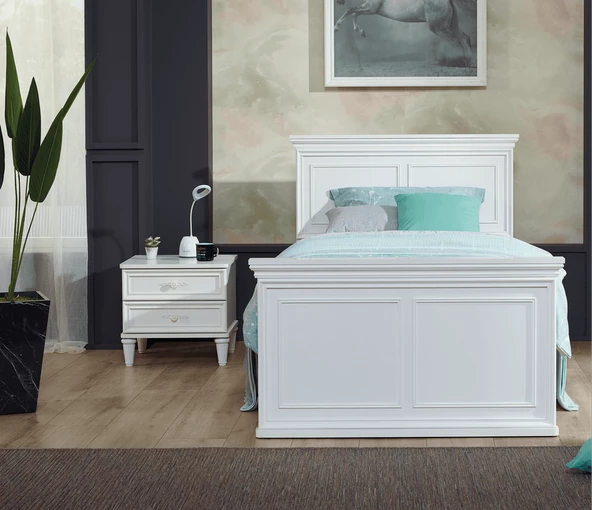 Takım Urlu 12058 DREAM İnovasyon Model Beyaz Renk karyola,Komodin,Gardrop,Çalışma Masa - 2