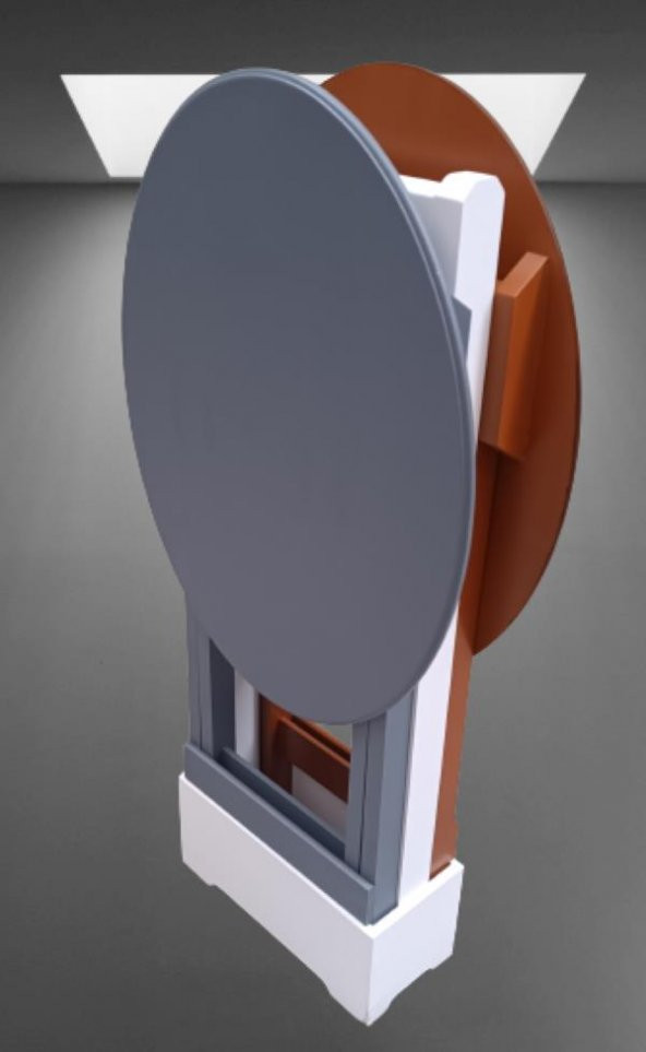 Çanta Zigon 90123 Sehpa Oval Model İkili Takım Mdf  Gri-Ceviz Renk Uyum El Yapım - 6