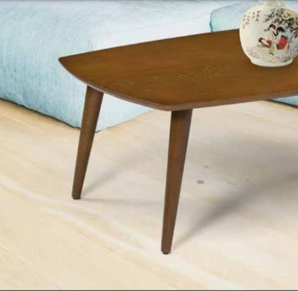 orta sehpa 117820 OSM OVAL Model Kayın Retro Ayak Ceviz İtinal paket kargo Elyapı - Resim 4