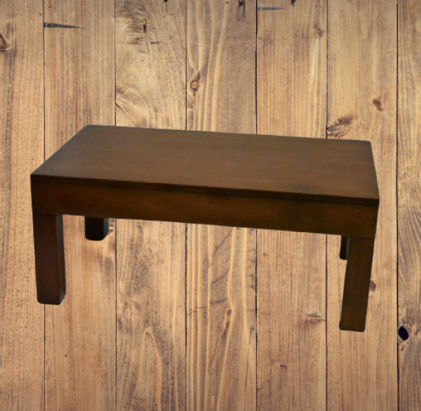 Orta Sehpa 13563 KÜT Model Ahşap Kutu Ayak MDF Parlak Ceviz Natüre Tabla El Yapı - Resim 5