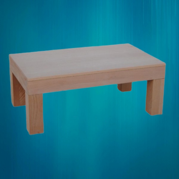 Orta Sehpa 13562 KÜT Model Ahşap Kutu Ayak  Ayak MDF HAM Doğal Renk Tabla El Yapı - 3