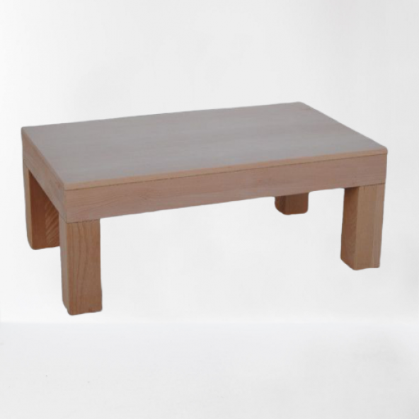 Orta Sehpa 13562 KÜT Model Ahşap Kutu Ayak  Ayak MDF HAM Doğal Renk Tabla El Yapı - 4