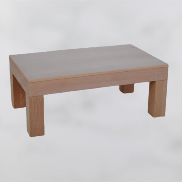 Orta Sehpa 13562 KÜT Model Ahşap Kutu Ayak  Ayak MDF HAM Doğal Renk Tabla El Yapı - 5