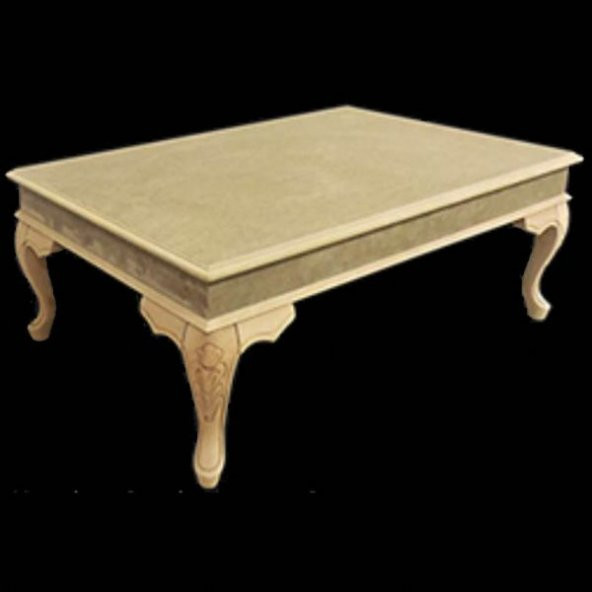 Orta sehpa 13564 Kayın LÜKENS ASLAN Torna ayak HAM MDF tabla Kutuda sevk El Yapım - 3