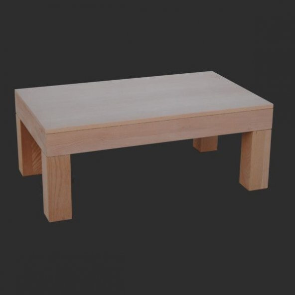 Orta Sehpa 13562 KÜT Model Ahşap Kutu Ayak  Ayak MDF HAM Doğal Renk Tabla El Yapı - 6
