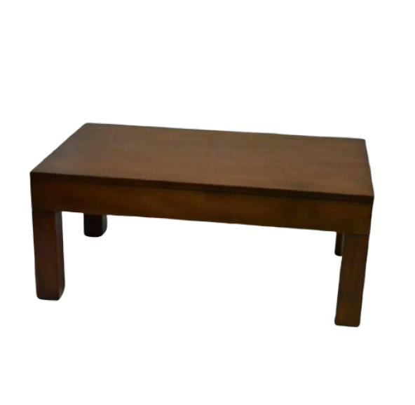 Orta Sehpa 13563 KÜT Model Ahşap Kutu Ayak MDF Parlak Ceviz Natüre Tabla El Yapı