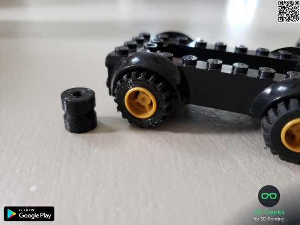 Lego Tekerlek Ve Lastik Tipi 1 Plastik Aparat - 3