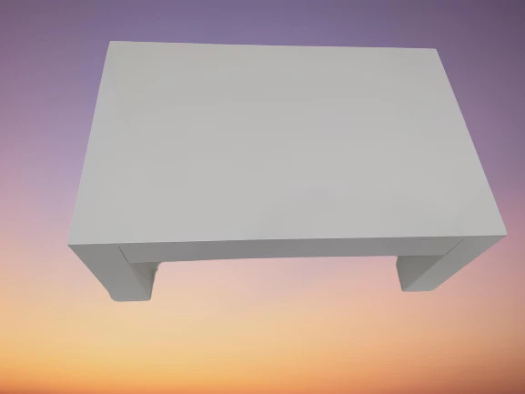 Orta Sehpa 14568 Model Ahşap Kutu Ayak MDF Parlak Beyaz Lake Boya Tabla El Yapım - 5