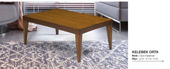 Orta sehpa Osm 11805 KELEBEK Klasik MODEL Parlak Ceviz Kayın RETRO ayak El Yapı - Resim 2