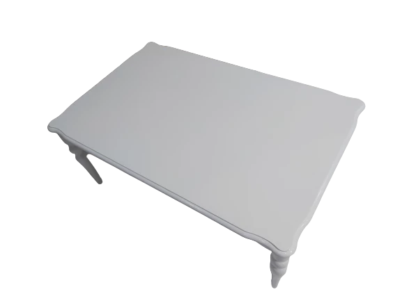 Orta Sehpa 17370 ST DEMONTO Klasik Kayın Retro ayak Parlak Beyaz Nature El Yapım - Resim 5