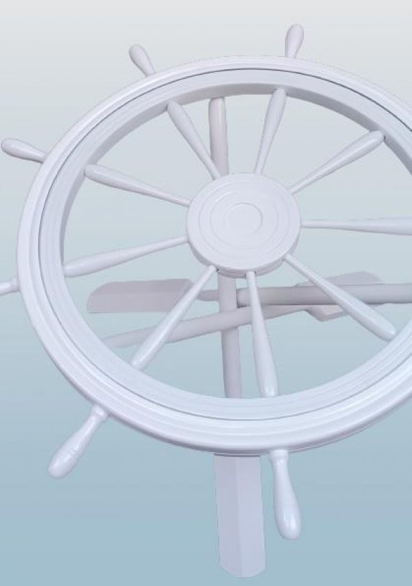 Orta sehpa 17617 Dümen Model Kayın Çapraz X Ayak Parlak Beyaz Lake Boya El Yapım - Resim 2