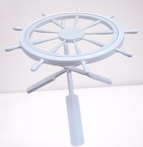 Orta sehpa 17617 Dümen Model Kayın Çapraz X Ayak Parlak Beyaz Lake Boya El Yapım - Resim 6