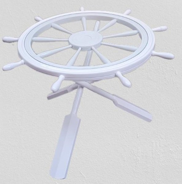 Orta sehpa 17617 Dümen Model Kayın Çapraz X Ayak Parlak Beyaz Lake Boya El Yapım - Resim 8