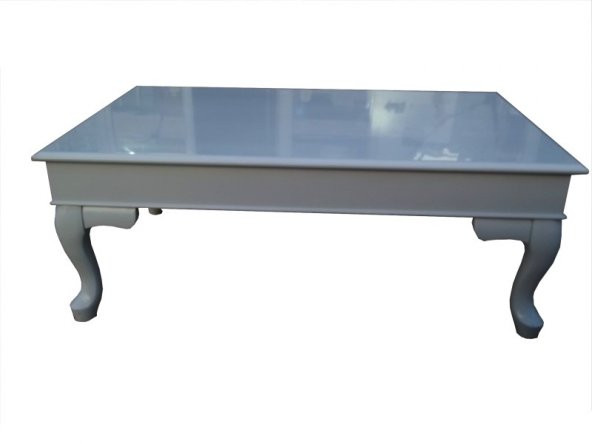 Orta 17631 sehpa ST Klasik Demonto Kayın torna Aslan ayak parlak GRİ Boya El Yapı - Resim 2