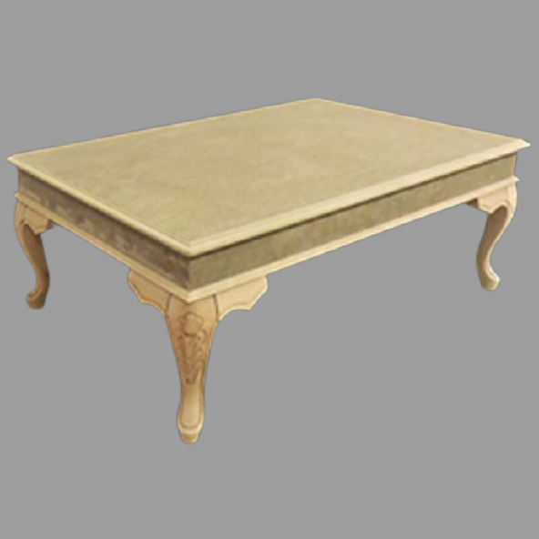 Orta Sehpa 17781 Klasik Model Kayın ASLAN OYMA ayak Natüre kaplama HAM Elyapı - 6