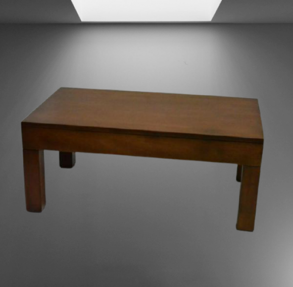 Orta Sehpa 17782 Klasik Model Ahşap Kutu Küt Ayak MDF Ceviz Natüre Tabla El Yapım - 4