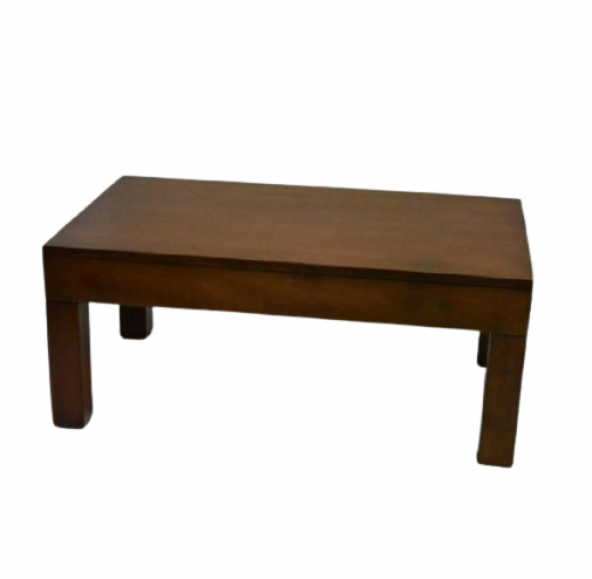 Orta Sehpa 17782 Klasik Model Ahşap Kutu Küt Ayak MDF Ceviz Natüre Tabla El Yapım - 5