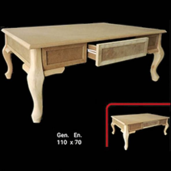 Orta Sehpa 17779 çekmece Model Kayın Aslan ayak Kayın kaplama HAM Natüre El Yapım - 6