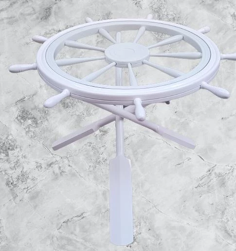 Orta sehpa 18030 Dümen Model Kayın Çapraz X Ayak Parlak Beyaz Lake Boya El Yapım - Resim 5