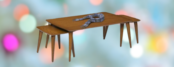 Orta Sehpa 18267 OSM SERVİSLİ Model Parlak Ceviz Ahşap Kayın torna ayak El yapım - Resim 4