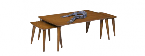 Orta Sehpa 18267 OSM SERVİSLİ Model Parlak Ceviz Ahşap Kayın torna ayak El yapım - Resim 5