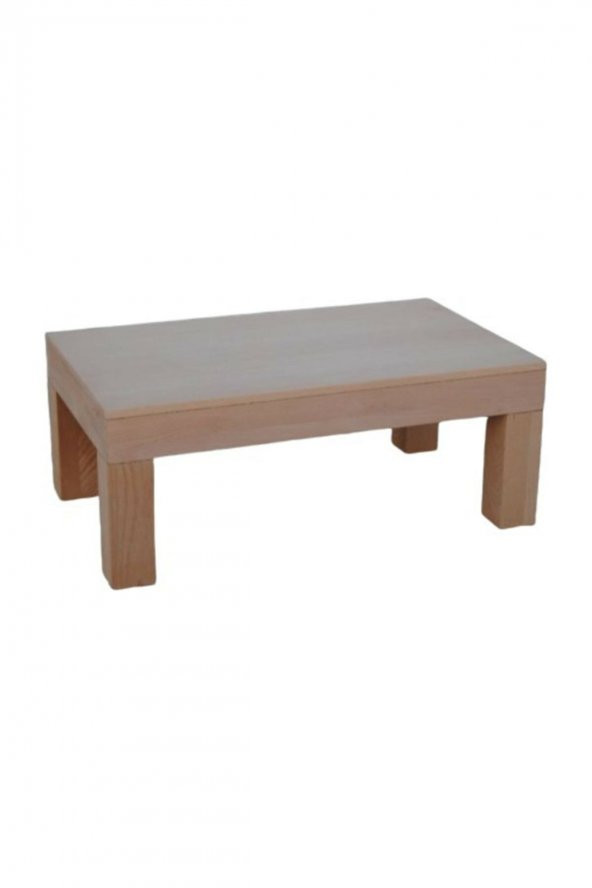 Orta Sehpa 18522 KÜT Klasik Model Ahşap Kutu Ayak MDF HAM Renk Tabla El Yapım