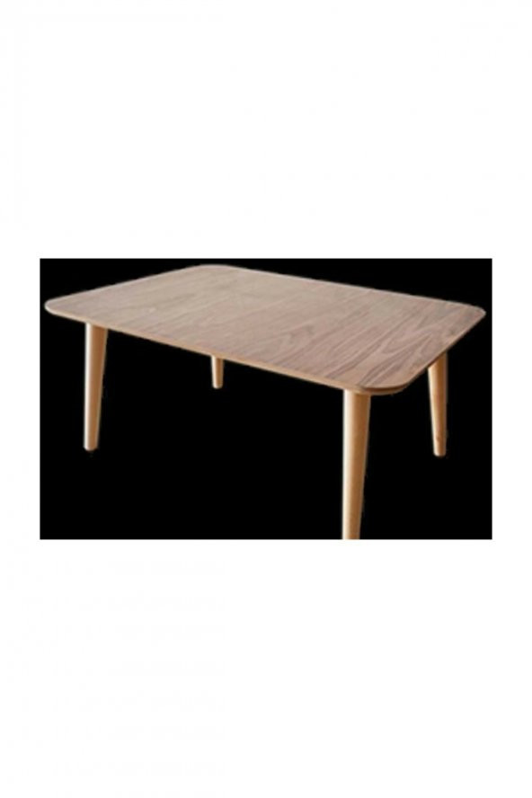 Orta Sehpa 18523 RETRO Model Ahşap Kayın Ayak MDF HAM Soft çizgi Tabla El Yapım