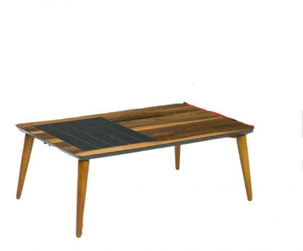 Orta Sehpa 11816 OSM KARELİ Klasik Model Parlak Ceviz GRi Kayın ayak El Yapım - Resim 2