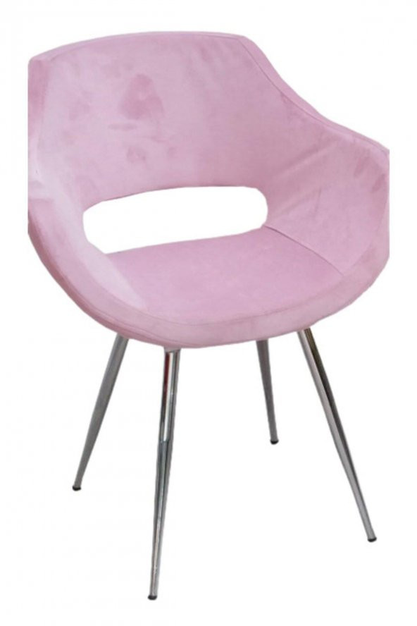 Sandalye 141820 Monaco Metal  nikelaj ayak Ort Dökme Sünger Baby face Kumaş Pemb - Resim 3