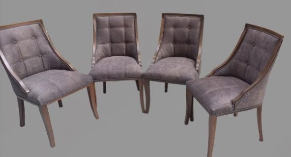 Sandalye 90146 Zus 40 Kayın ayak Kalite giydirme KAPİTON Kumaş Döşem 4Ad El Yapım - Resim 2