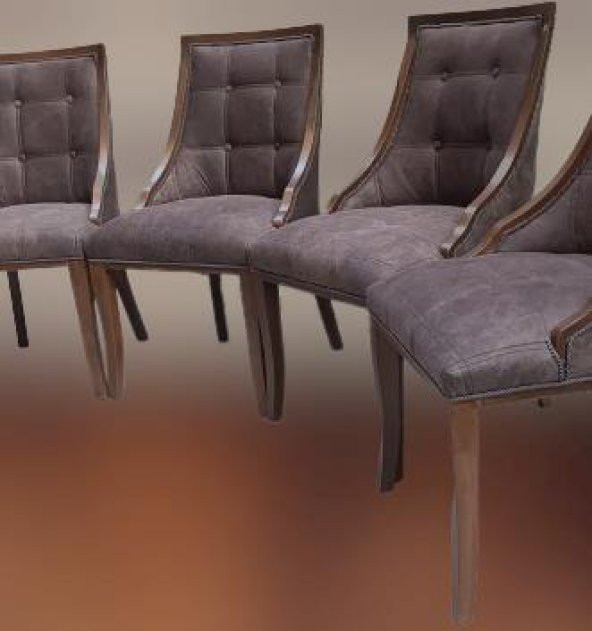 Sandalye 90146 Zus 40 Kayın ayak Kalite giydirme KAPİTON Kumaş Döşem 4Ad El Yapım - Resim 8