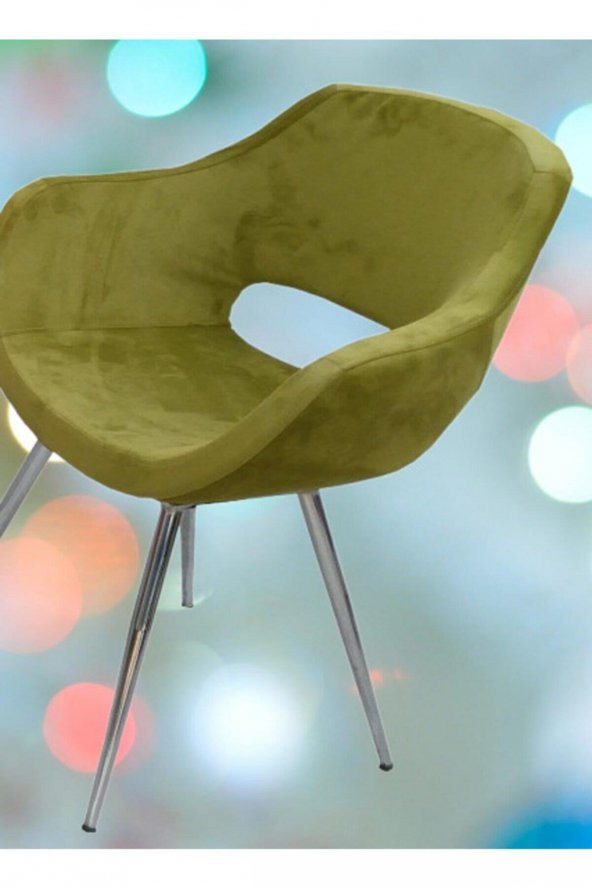 Sandalye 141810 Monaco Metal nikelaj ayk Ort POLİÜRETAN Baby face Kumaş El yapım - 2