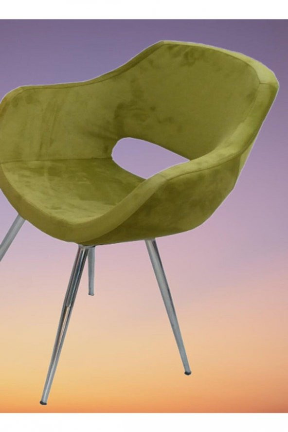 Sandalye 141810 Monaco Metal nikelaj ayk Ort POLİÜRETAN Baby face Kumaş El yapım - 3