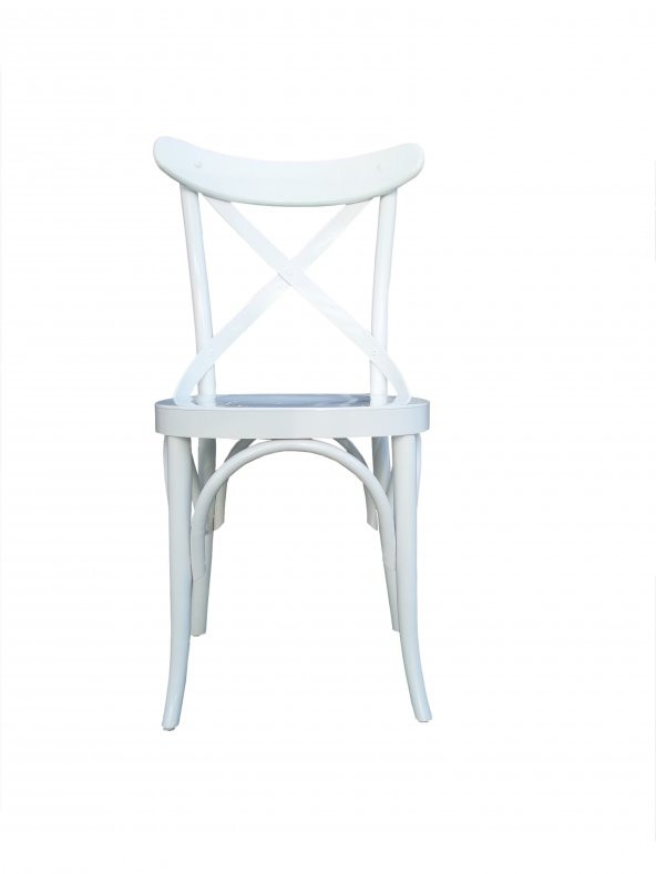 Sandalye 12419 Çapraz Klasik Bambu model Kayın RETRO Ayak Parlak Beyaz El Yapım