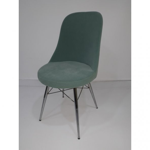 Sandalye 12451 Gonca Döküm Sünger Metal Nikelaj Ayak Babyfac kumaş döşeme El yapım