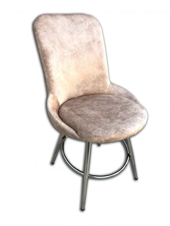 Sandalye 12599 ŞATO Model Metal KROM Kaplama Kiremit Kahve Balkon-Bahçe El yapım - 2
