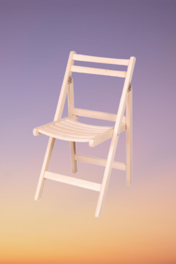 Sandalye 12489 KATLANIR Model Kayın Ayak Ham Ürün araba bagaja rahat sığar - 3