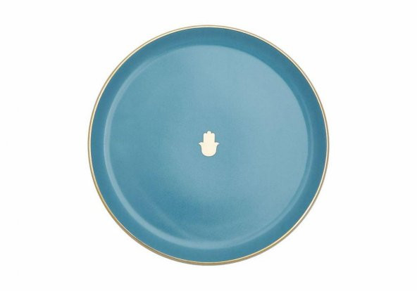 Porland Glamorous Turkuaz Düz Tabak 20 cm 04A+P021560