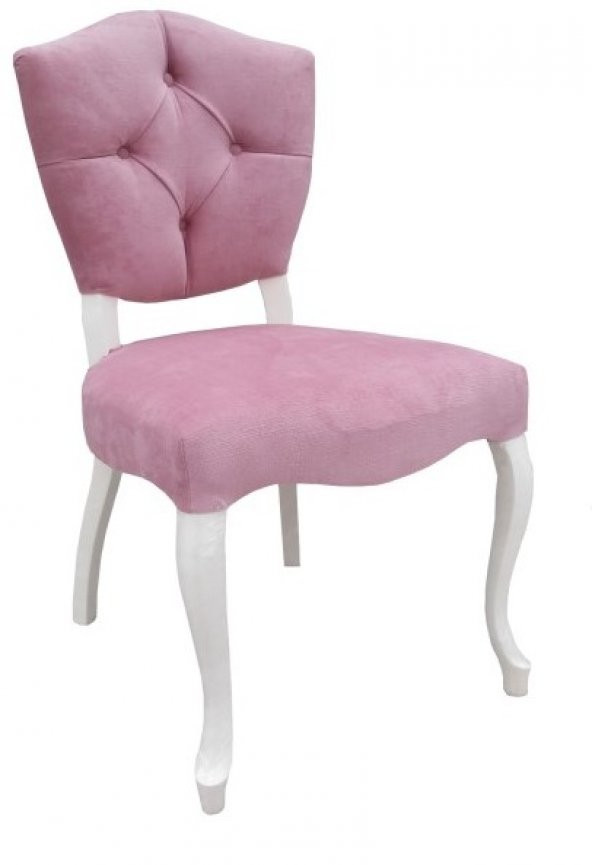 Sandalye ST Kelebek Klasik Kayın Aslan Parlak Beyaz AYAK Babyface kumaş El Yapım