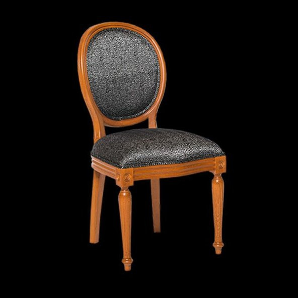 Sandalye 13555 MADALYON Kayın RETRO ayak ceviz Natüre Kumlu Örgü Kumaş El yapım - 3