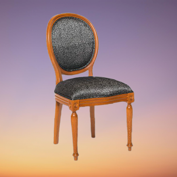 Sandalye 13555 MADALYON Kayın RETRO ayak ceviz Natüre Kumlu Örgü Kumaş El yapım - 5