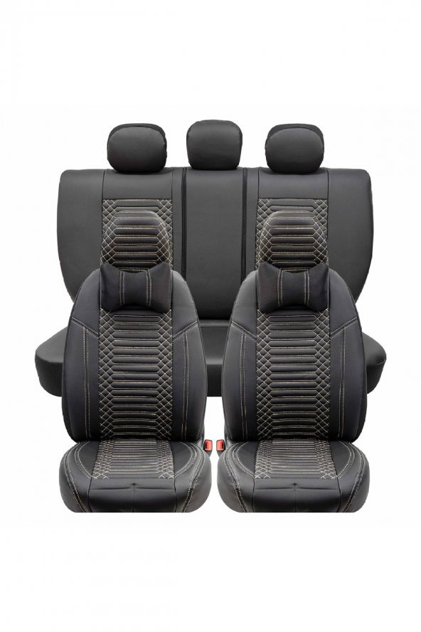 Opel Vectra C Lüks Deri Oto Koltuk Kılıfı Ön/Arka Set EXCLUSIVE - 2