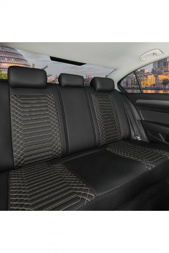 Opel Vectra C Lüks Deri Oto Koltuk Kılıfı Ön/Arka Set EXCLUSIVE - 4