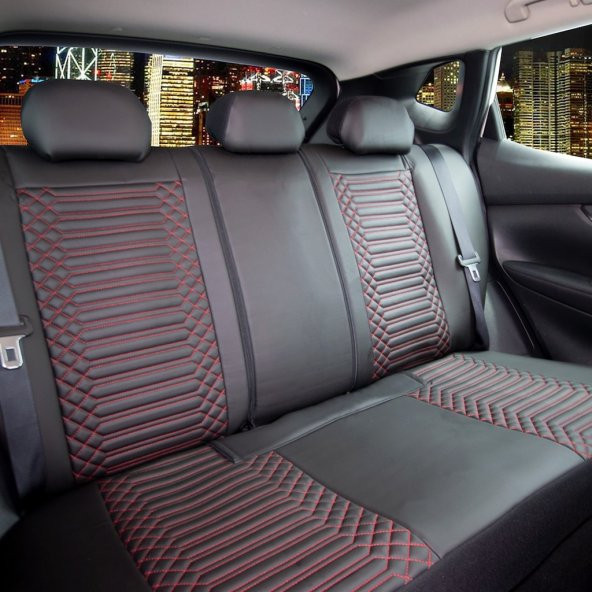 Fiat Egea Sedan Lüks Deri Oto Koltuk Kılıfı Ön/Arka Set EXCLUSİVE