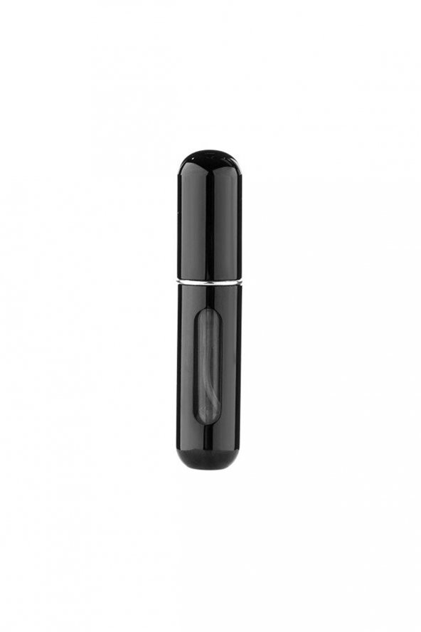 Siyah Doldurulabilir Cep Parfüm Şişesi Mini Seyahat Parfüm Şişesi Cep Kolonya Şişesi 5 ml