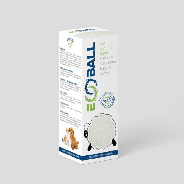 Ecoball 3 Adet Yün Kurutma Topları Doğal Yumuşatıcı Çamaşır Kurutma Makinesi Kurutma Topu - 2