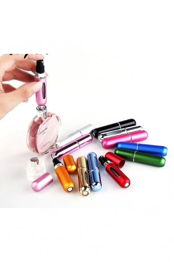 Gold Cep Parfüm Şişesi Atomizer Seyahat Parfüm Şişesi Cep Kolonya Şişesi 5 ml - 2